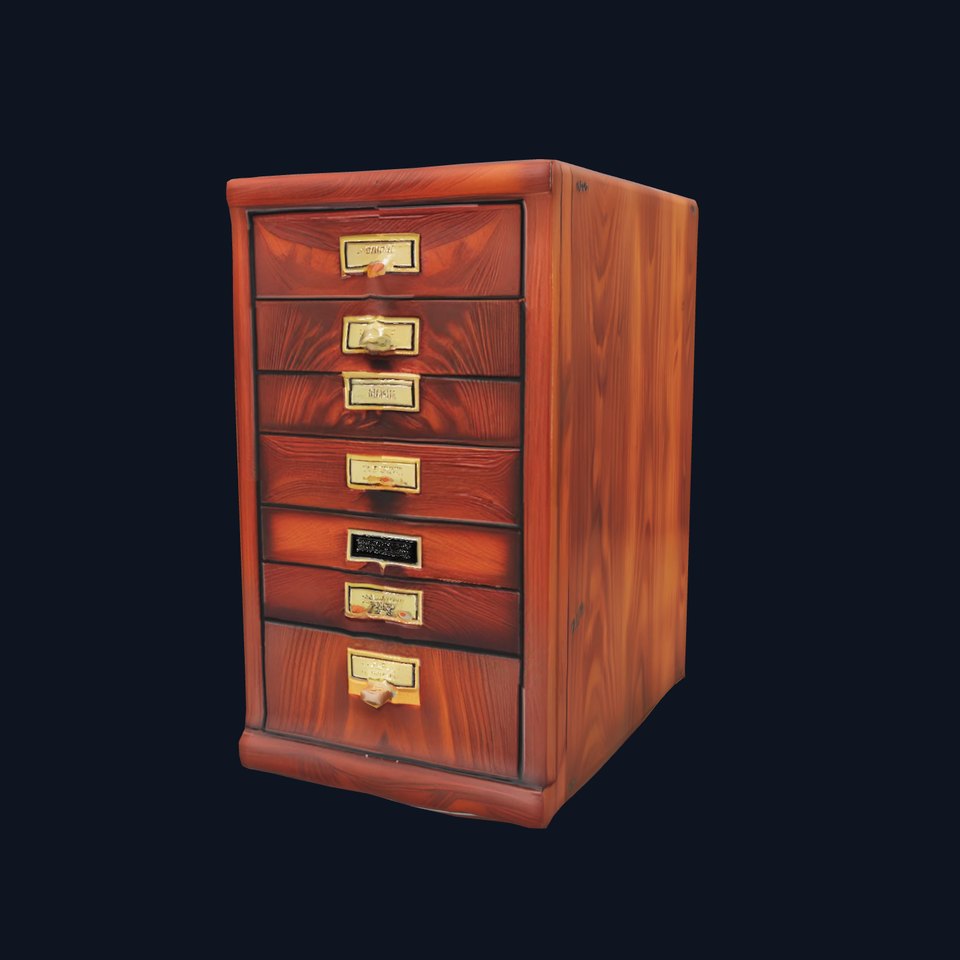Vintage Wood Cabinet model pack